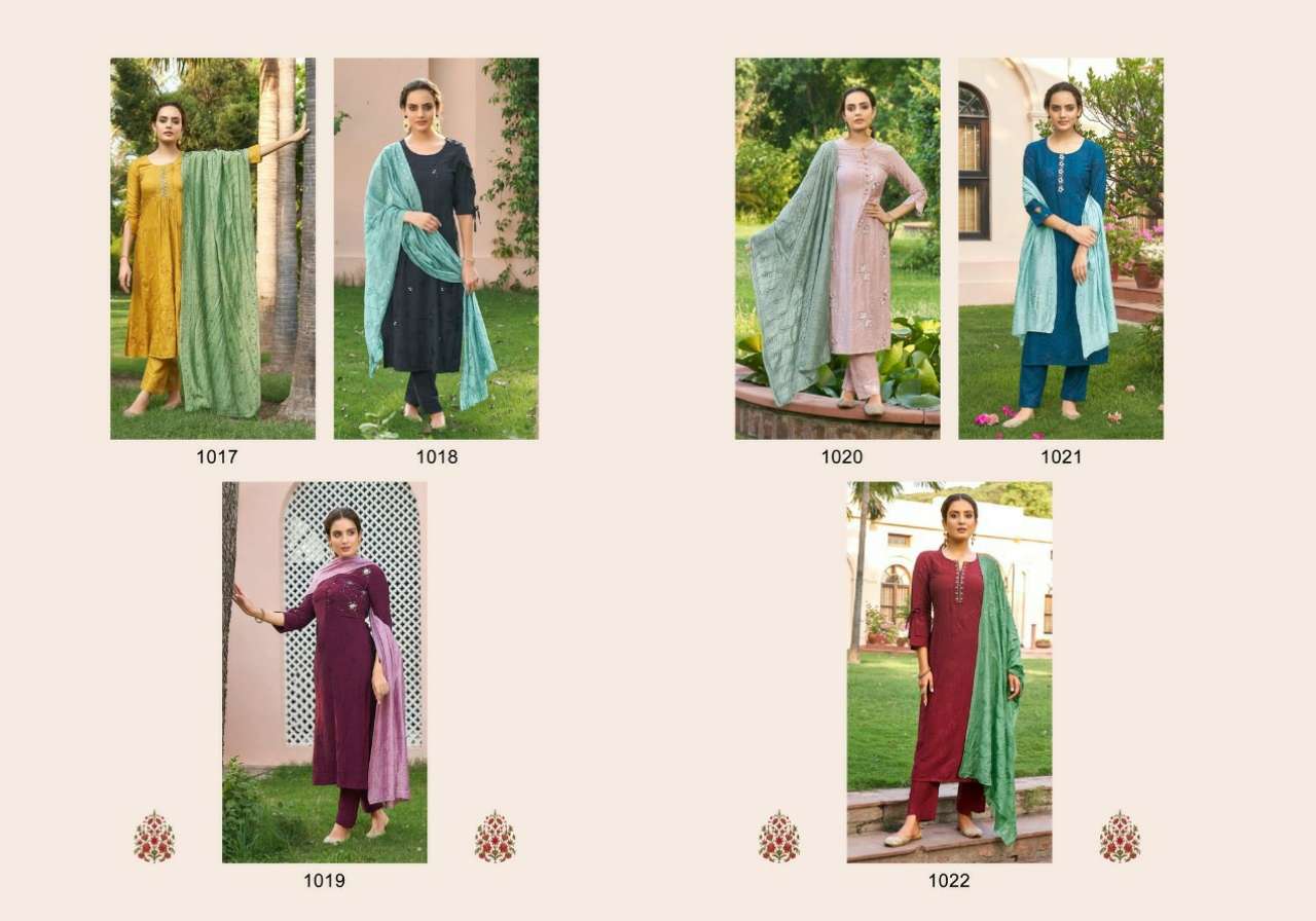 S3 Forever-noor Vol 2-berlin Silk - Embroidery - And - Handwork Kurti With - Pant And - Heavy - Sequence -Dupatta-INDEX